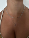 Collana doppio filo argento