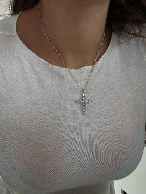 Necklace croce Amanda argento