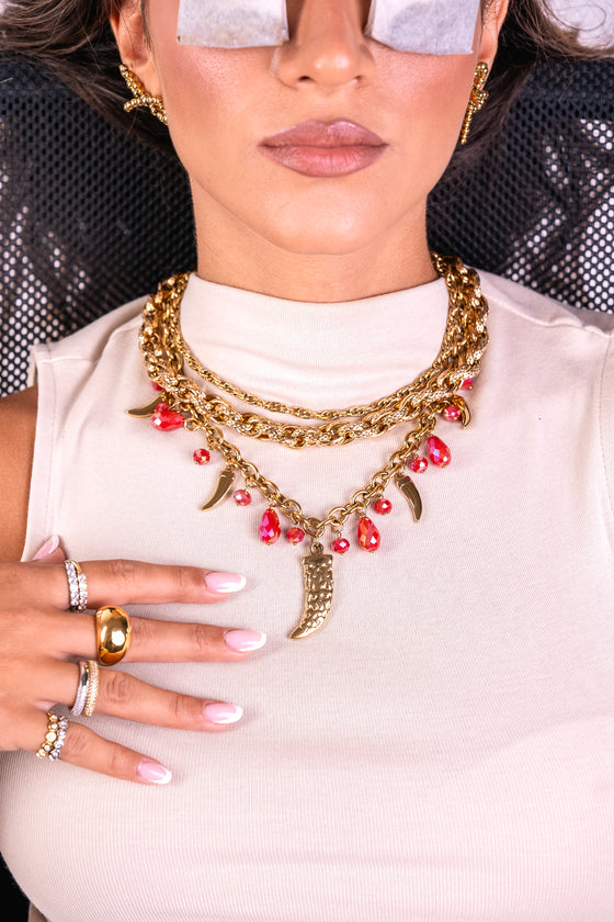 Collana intreccio big oro