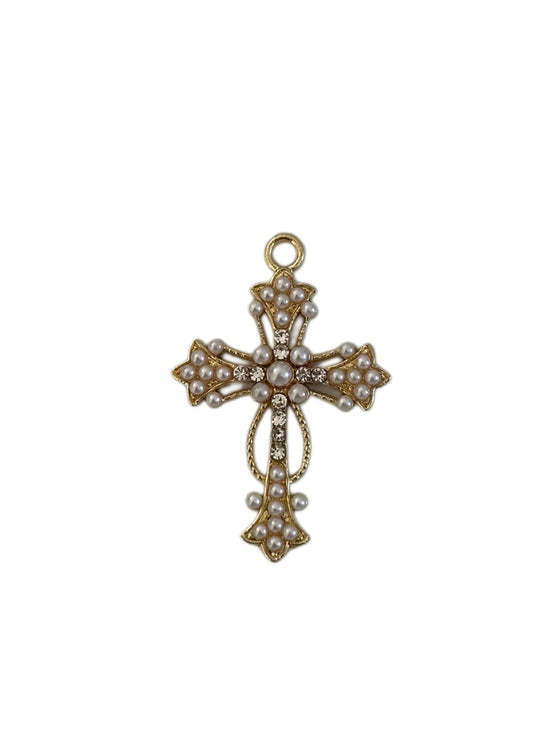 Ciondolo croce perline - aria accessorize