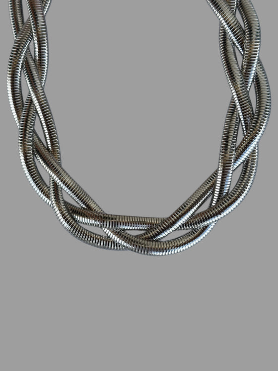 Choker intreccio argento