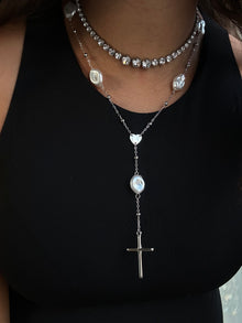  Rosario di perle argento