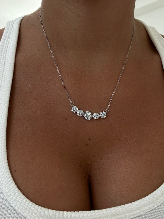 Necklace multifiori argento