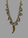 Collana corno big grigia