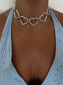  Girocollo cuori argento