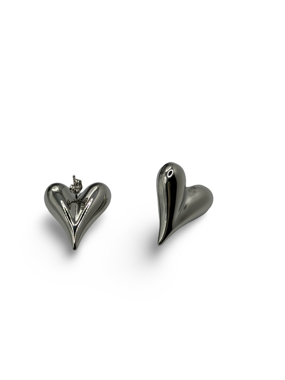 Orecchini cuore big argento