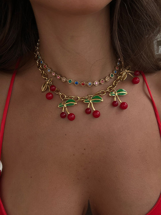 Girocollo Morgana multicolor oro