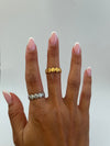 Anello cuoricini argento