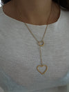 Necklace cuoricini lunga oro