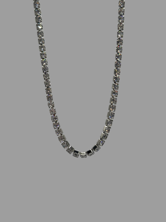 Choker in zirconi argento