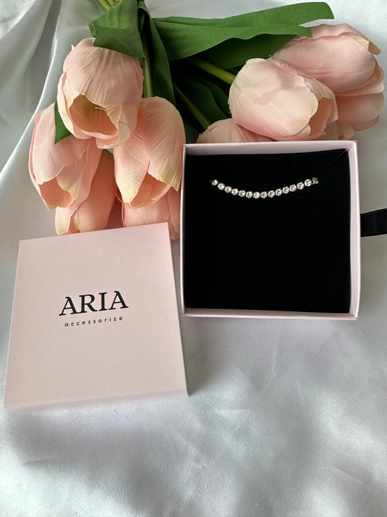 Choker in zirconi argento