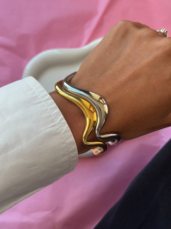 Bracciale onda argento