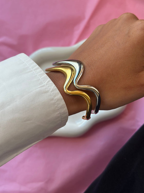 Bracciale onda argento