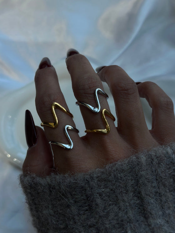 Anello onda argento