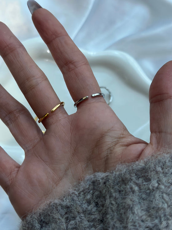 Anello onda argento