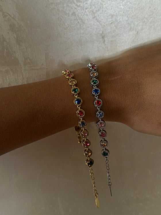 Bracciale Morgana multicolor argento