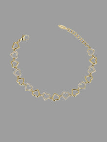  Bracciale multicuori oro