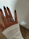 Anello fiocco big argento