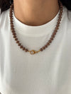 Collana perle nocciola