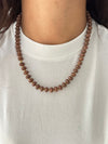 Collana perle nocciola