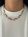 Collana rose azzurra