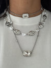 Collana sparkly argento