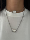 Collana sparkly argento