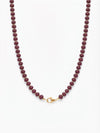 Collana perle burgundy